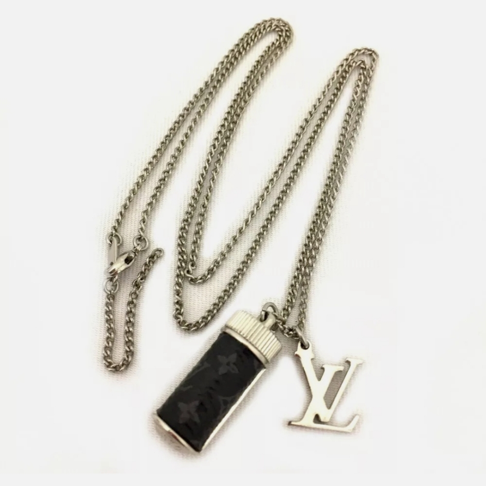 AUTH LOUIS VUITTON CHARMS MONOGRAM NECKLACE/80645
